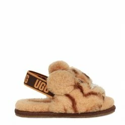 Ugg Fluff Animal Slides Infants for Baby Shoes and Boots Colour Daisy/Earth