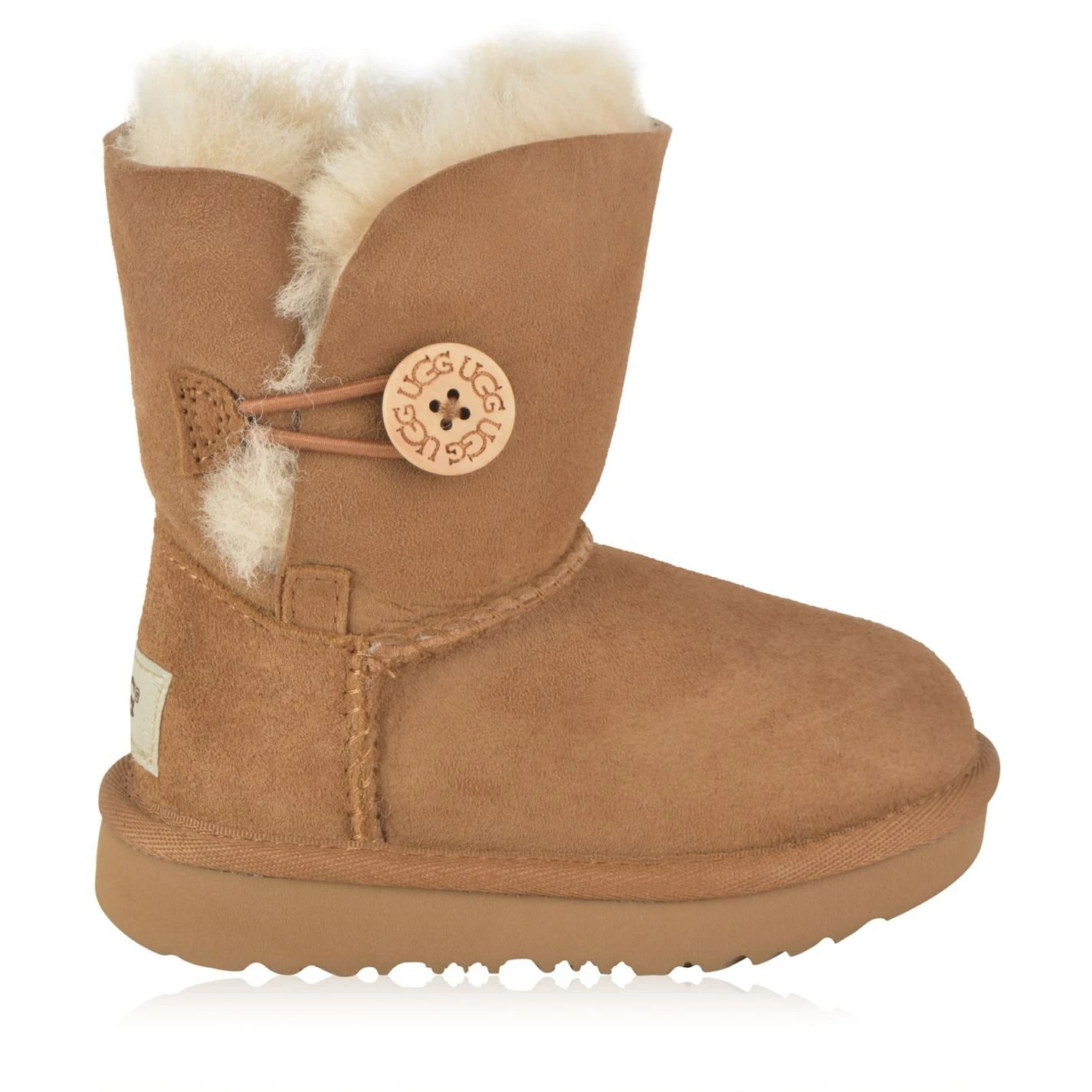Ugg Boys Bailey Button Boots for Baby Shoes and Boots Colour Chestnut