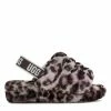 Ugg Fluffy Yea Print Sandals for Women's Slippers Colour Stormy Grey