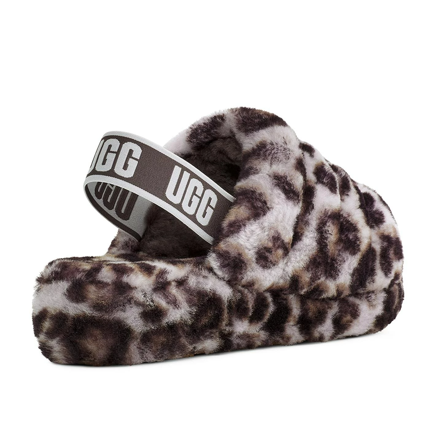 Ugg Fluffy Yea Print Sandals for Women's Slippers Colour Stormy Grey - Image 4