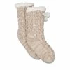 Ugg Pom Pom Fleece Sock for Women's Socks Colour Cream
