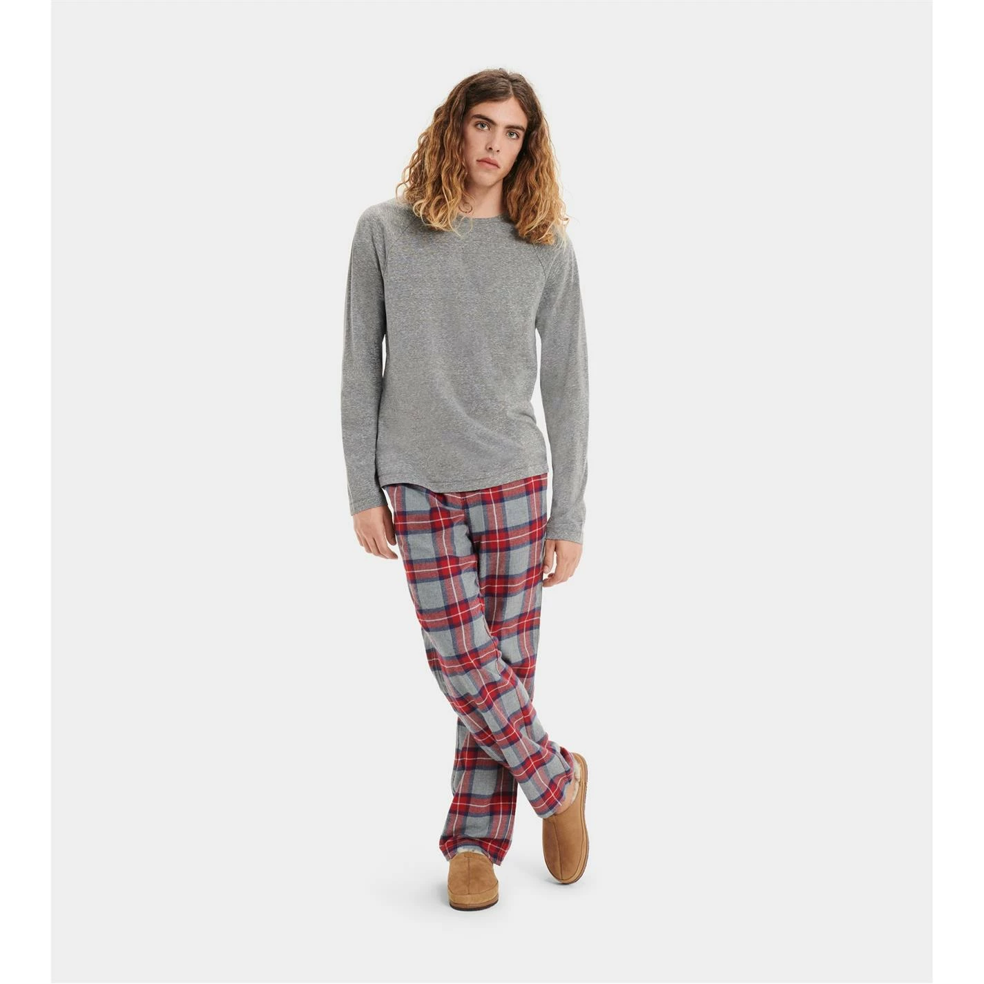 Ugg Steiner Pyjama Set for Pyjamas Colour Grey/Red plaid