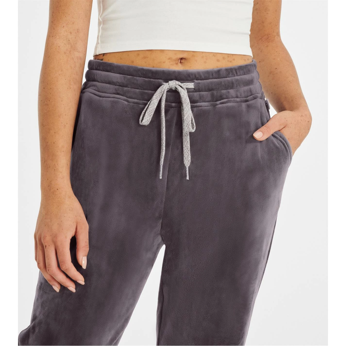 Ugg Haydn Velour Jogging Pants for Running Trousers Colour Castle - Image 3