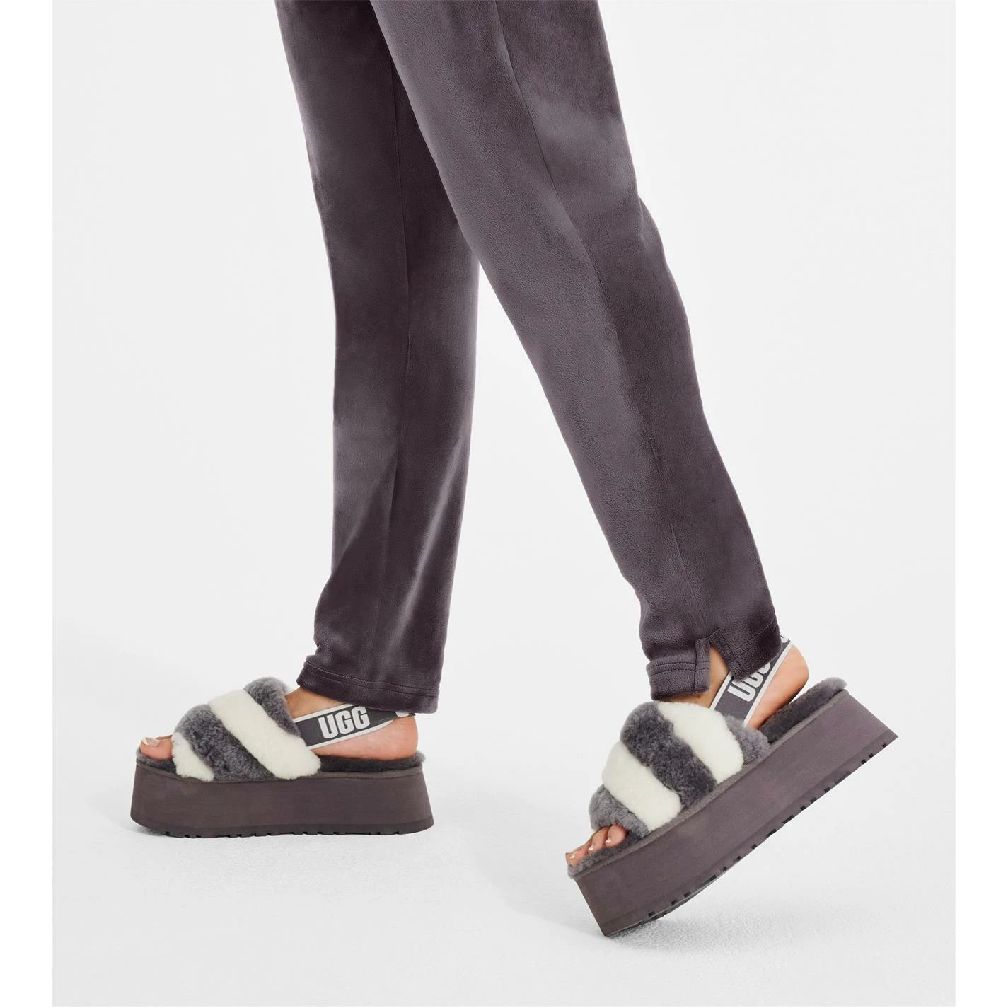 Ugg Haydn Velour Jogging Pants for Running Trousers Colour Castle - Image 4