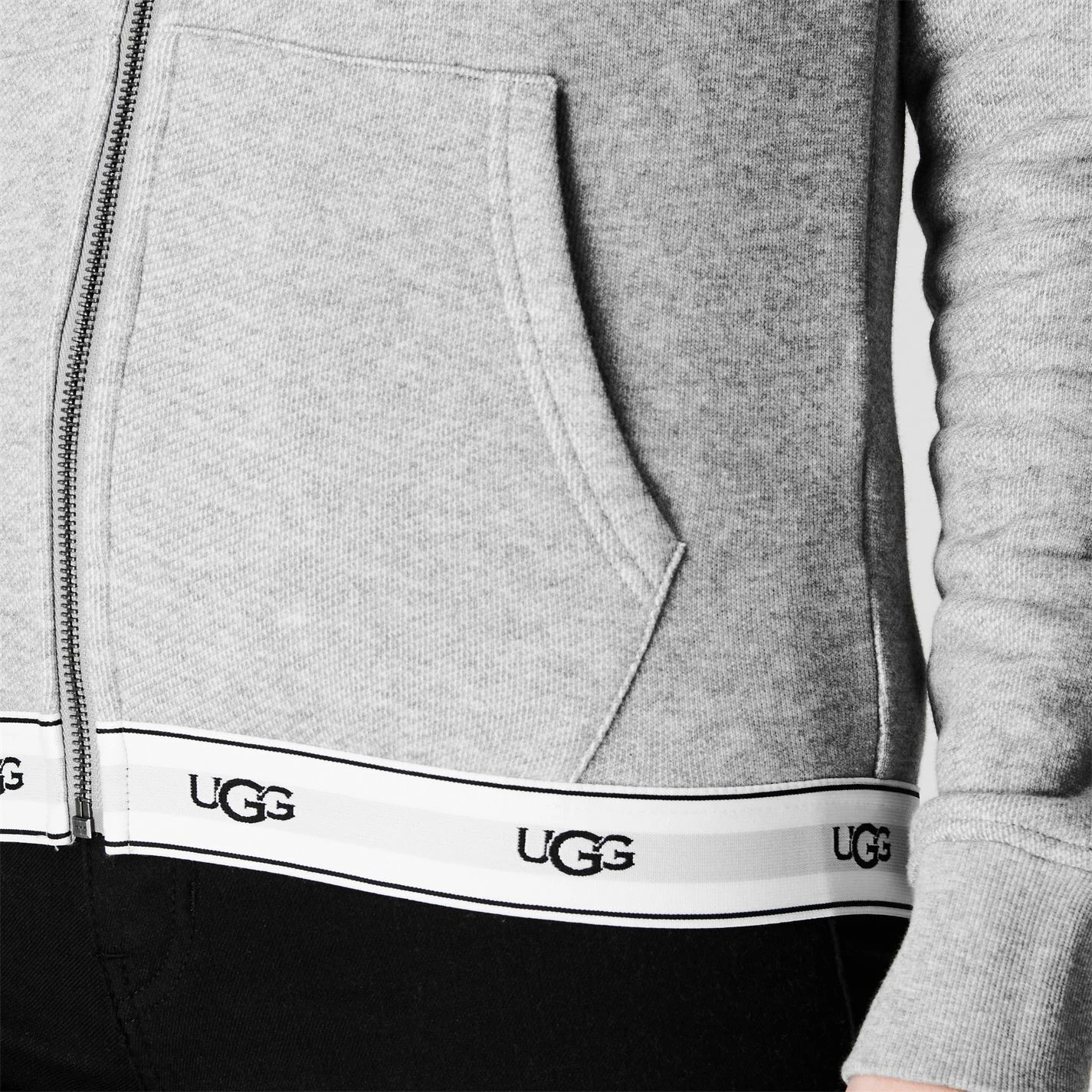 Ugg Sena Tape Zip Hoodie for Hoodies and Sweatshirts Colour Grey Heather - Image 5