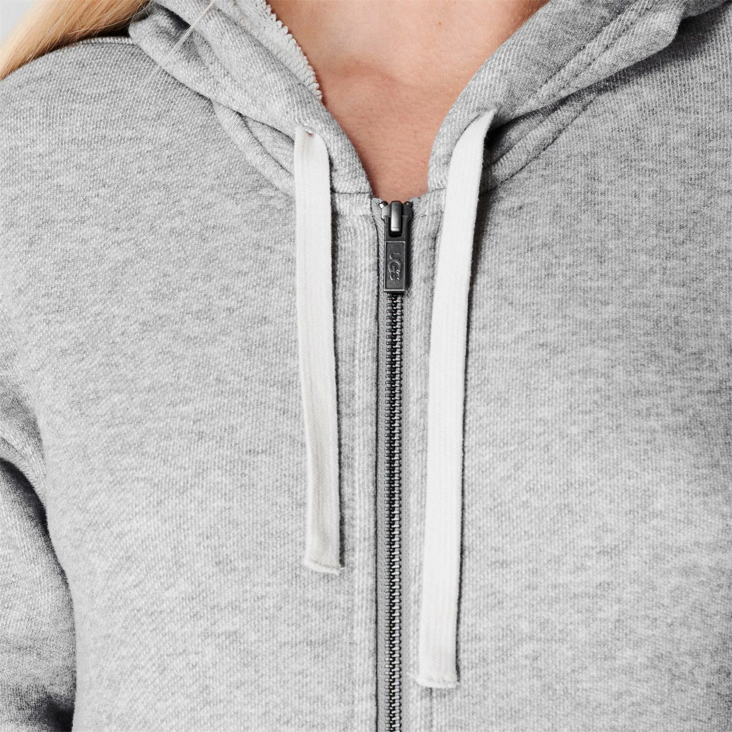 Ugg Sena Tape Zip Hoodie for Hoodies and Sweatshirts Colour Grey Heather - Image 6