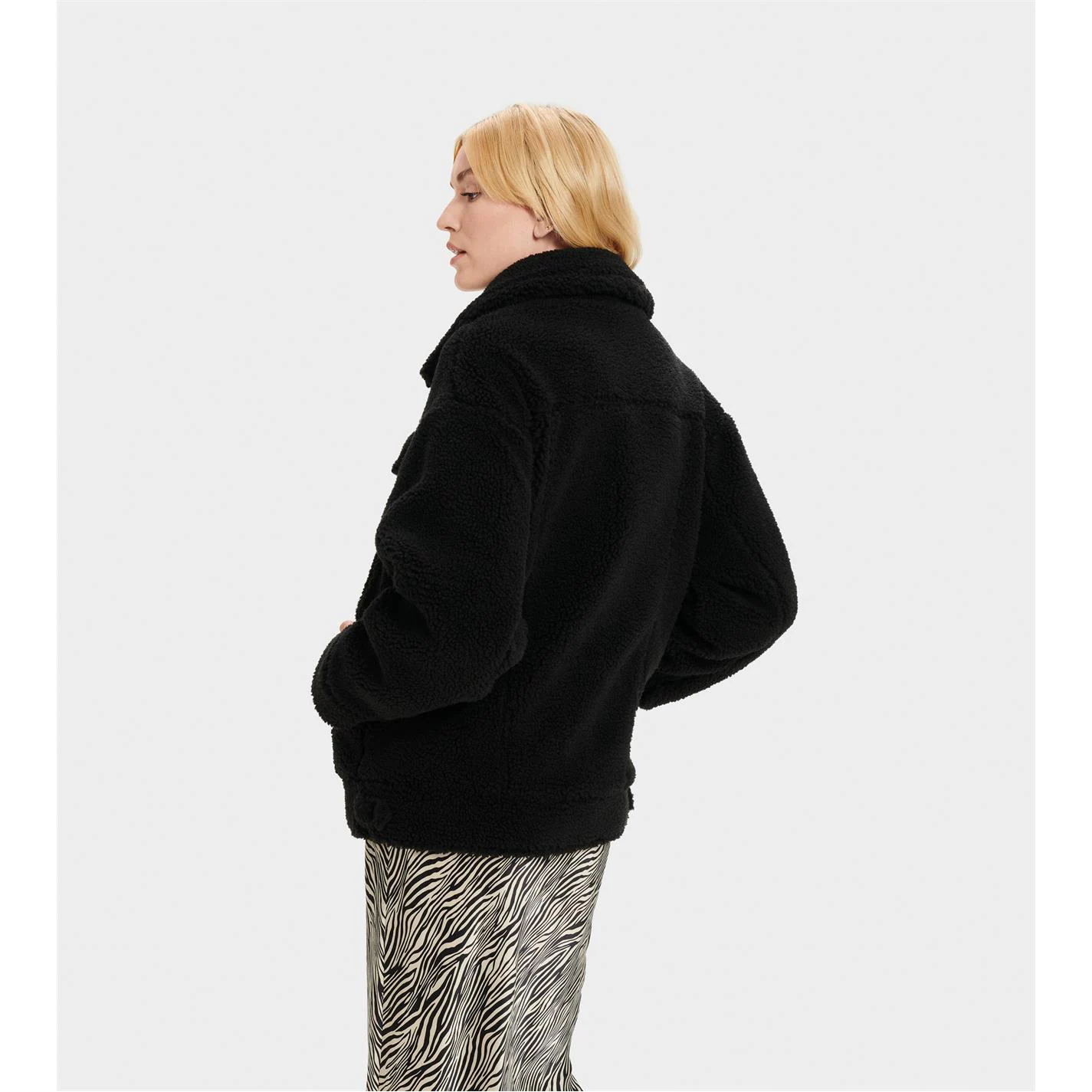 Ugg Frankie Sherpa Jacket for Coats & Jackets Colour Black - Image 2